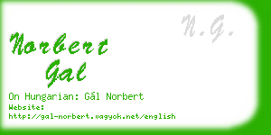 norbert gal business card